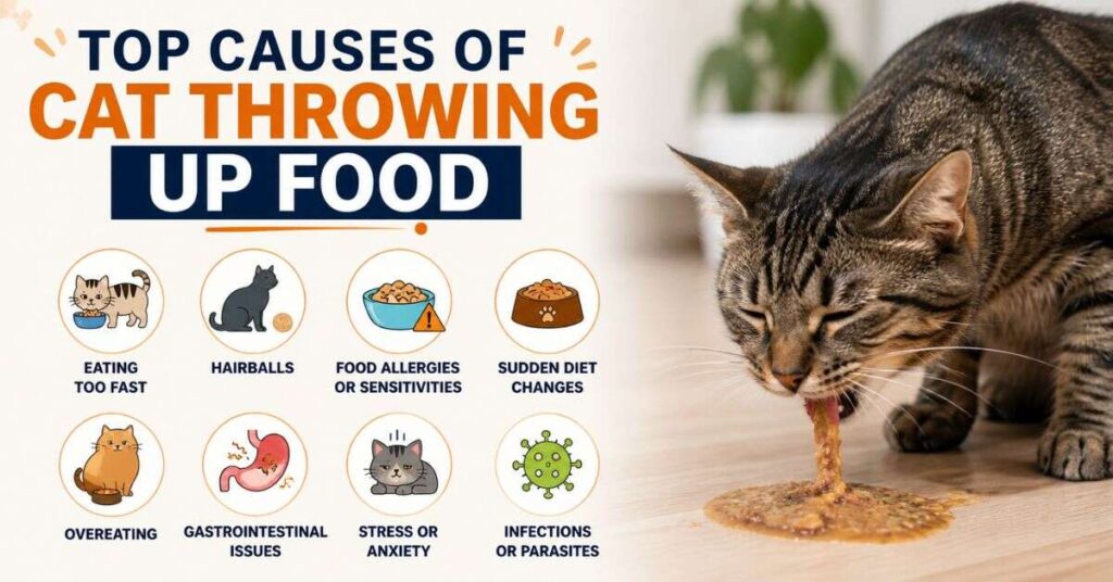 cat vomiting food