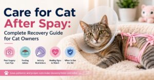 care for cat after spay
