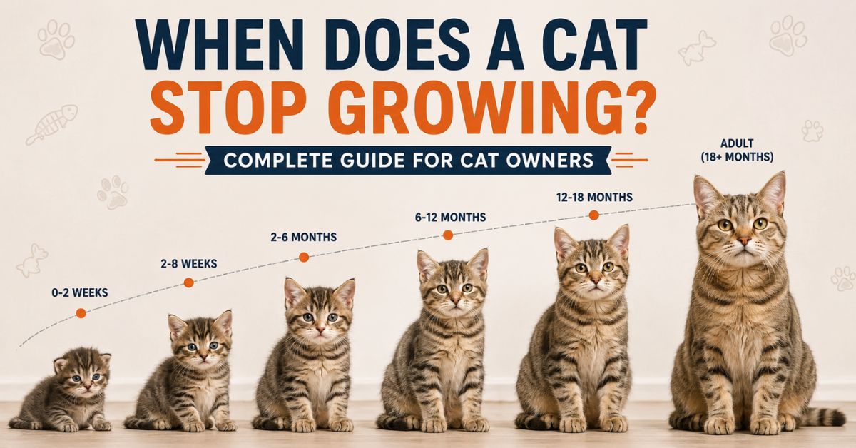 when does a cat stop growing