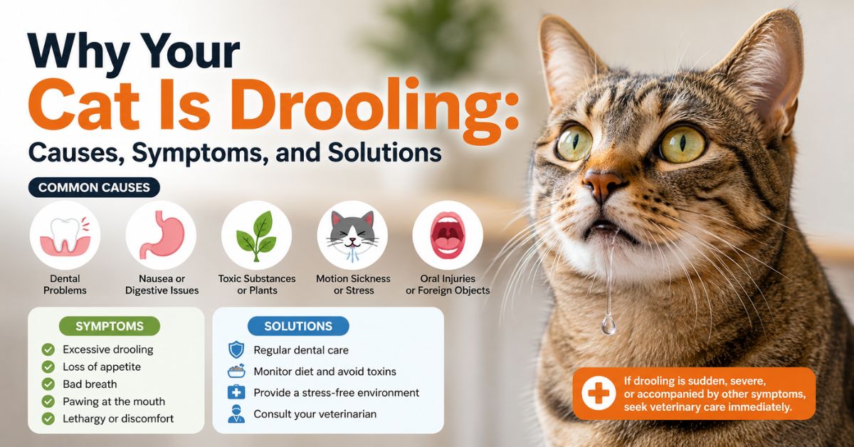 cat is drooling
